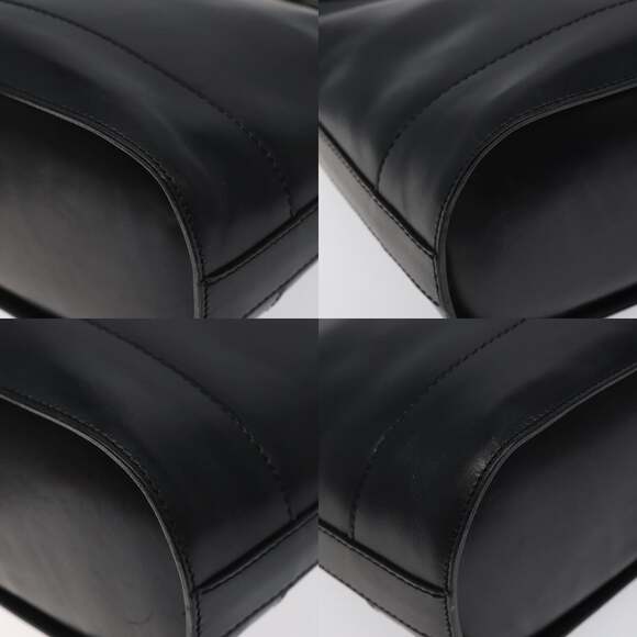 CELINE Shoulder Bag Leather Black Gold - Picture 10 of 12